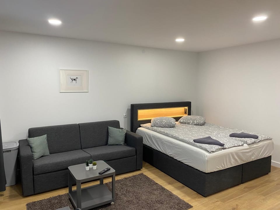 Bed, Living room, Photo of the whole room, Seating area, Bedroom, towels