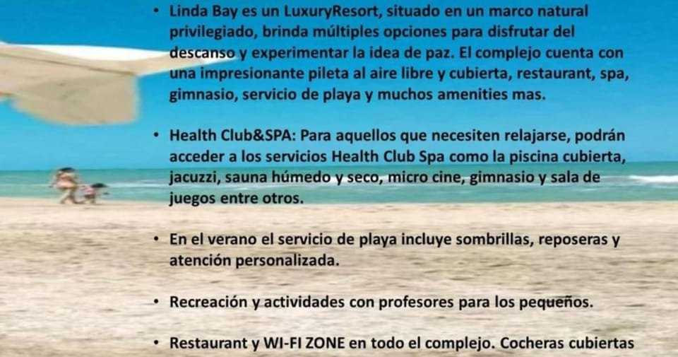 Beach Resort & Spa Linda Bay 223, Mar de las Pampas Apartment in Buenos Aires Province