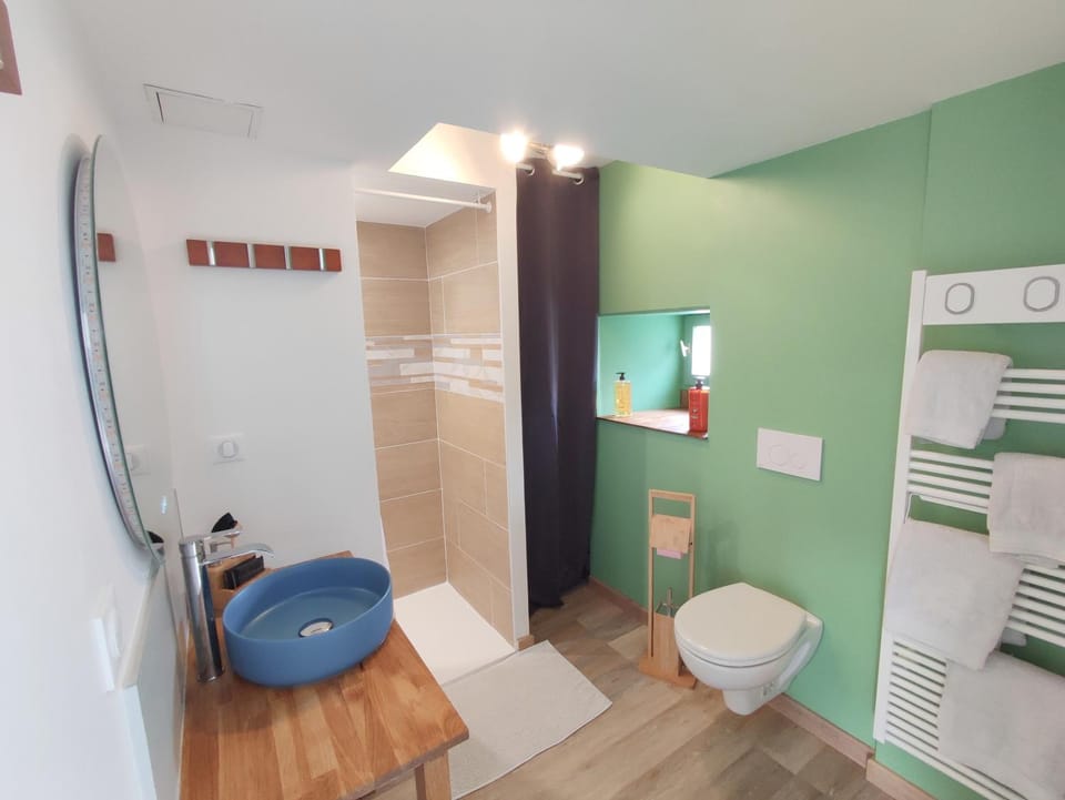 Shower, Toilet, Bathroom, towels