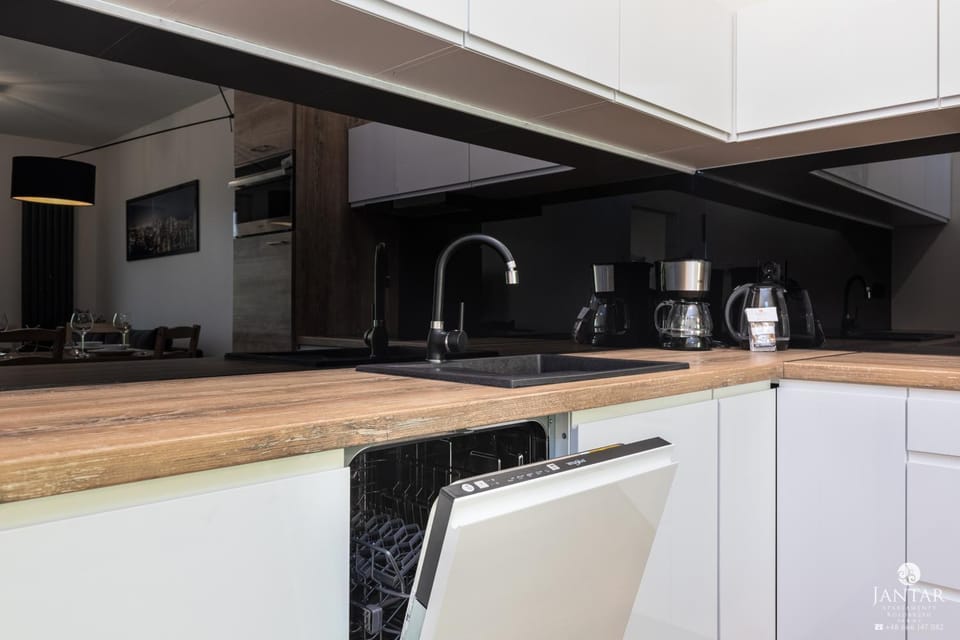Kitchen or kitchenette, dishwasher