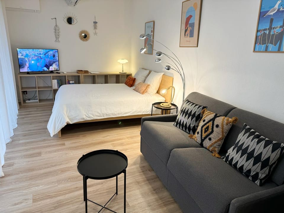 TV and multimedia, Living room, Photo of the whole room, Seating area, Bedroom, air conditioner