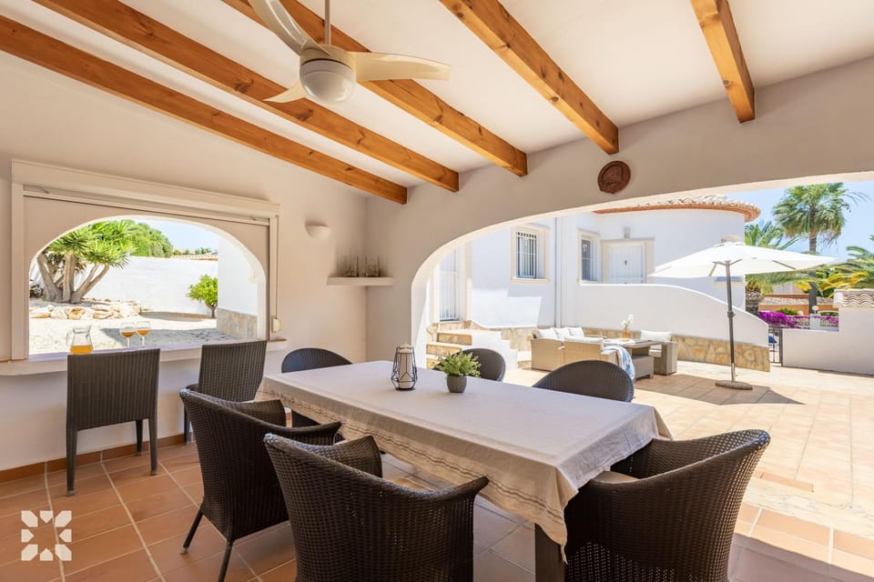 Patio, Day, View (from property/room), Balcony/Terrace, Living room, Seating area, Dining area, fireplace