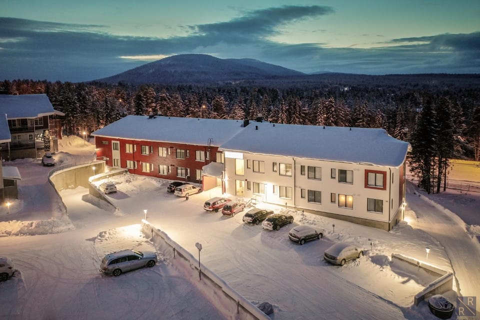 Property building, Bird's eye view, Winter