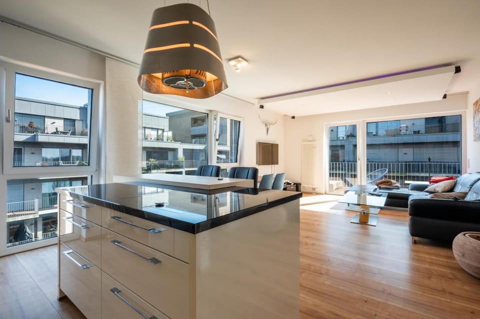Living room, kitchen