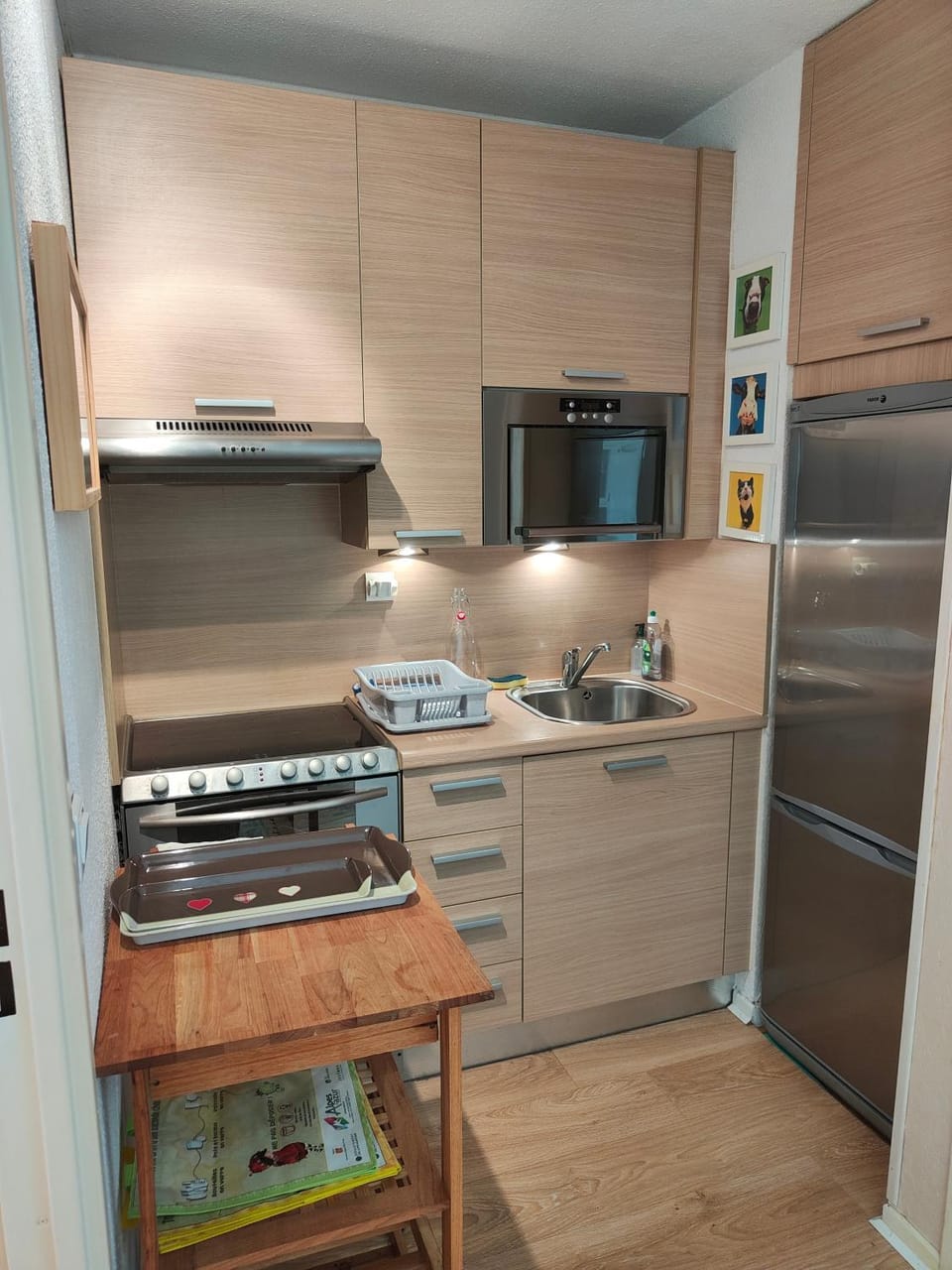 Kitchen or kitchenette, oven, stove, toaster