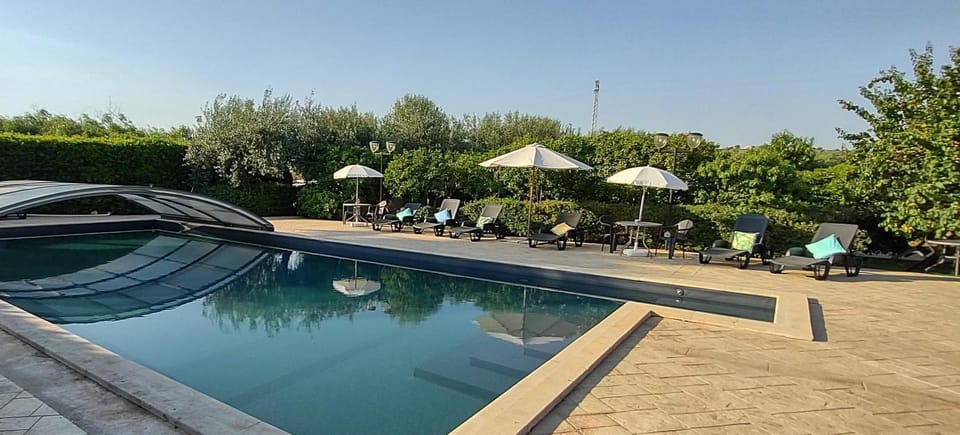 Pool view, Swimming pool, sunbed