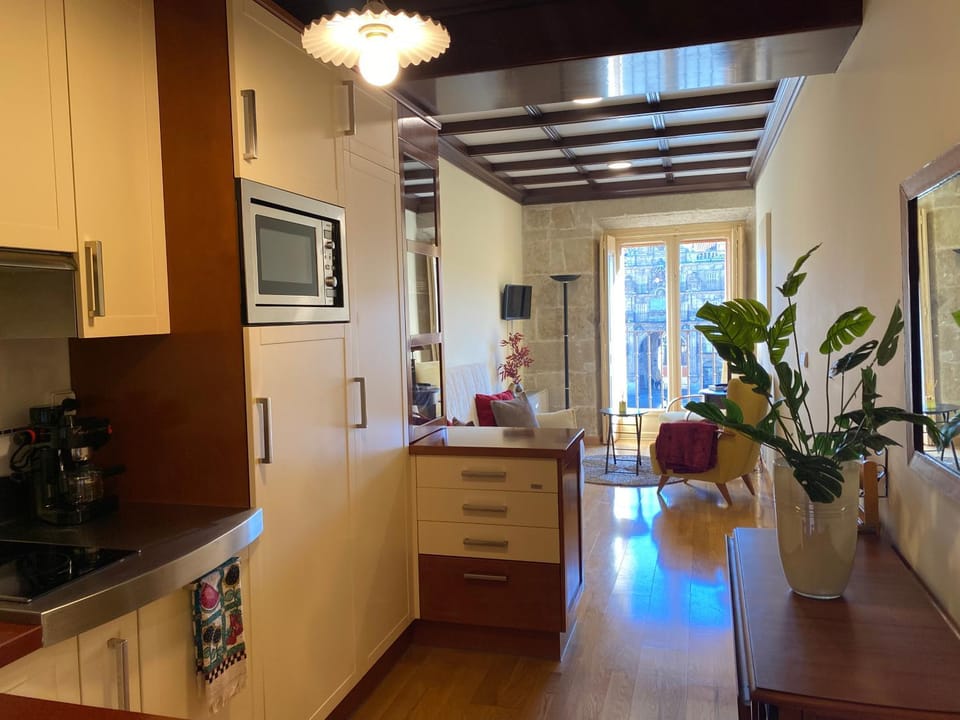 Living room, kitchen