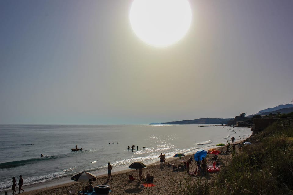 People, Beach, Sea view, Sunset