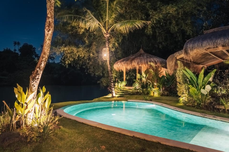 Night, River view, Swimming pool, Swimming pool