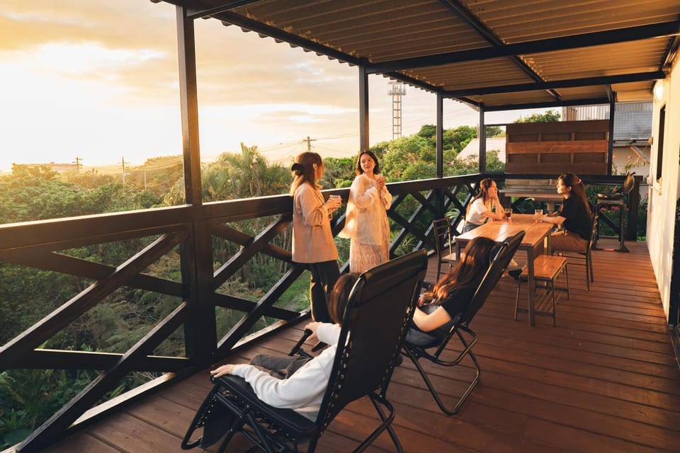 Patio, Day, People, Natural landscape, View (from property/room), Balcony/Terrace, Sea view, group of guests