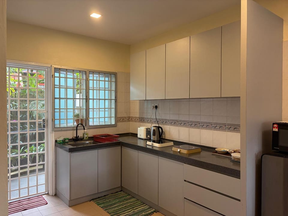 Kitchen or kitchenette, toaster