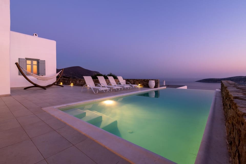 Swimming pool, Sunset, sunbed