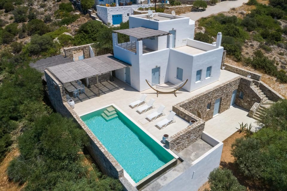 Property building, Natural landscape, Bird's eye view, Pool view, Swimming pool