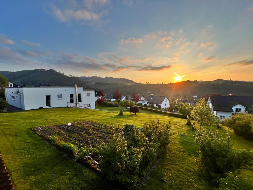 Property building, Natural landscape, Garden, Sunset
