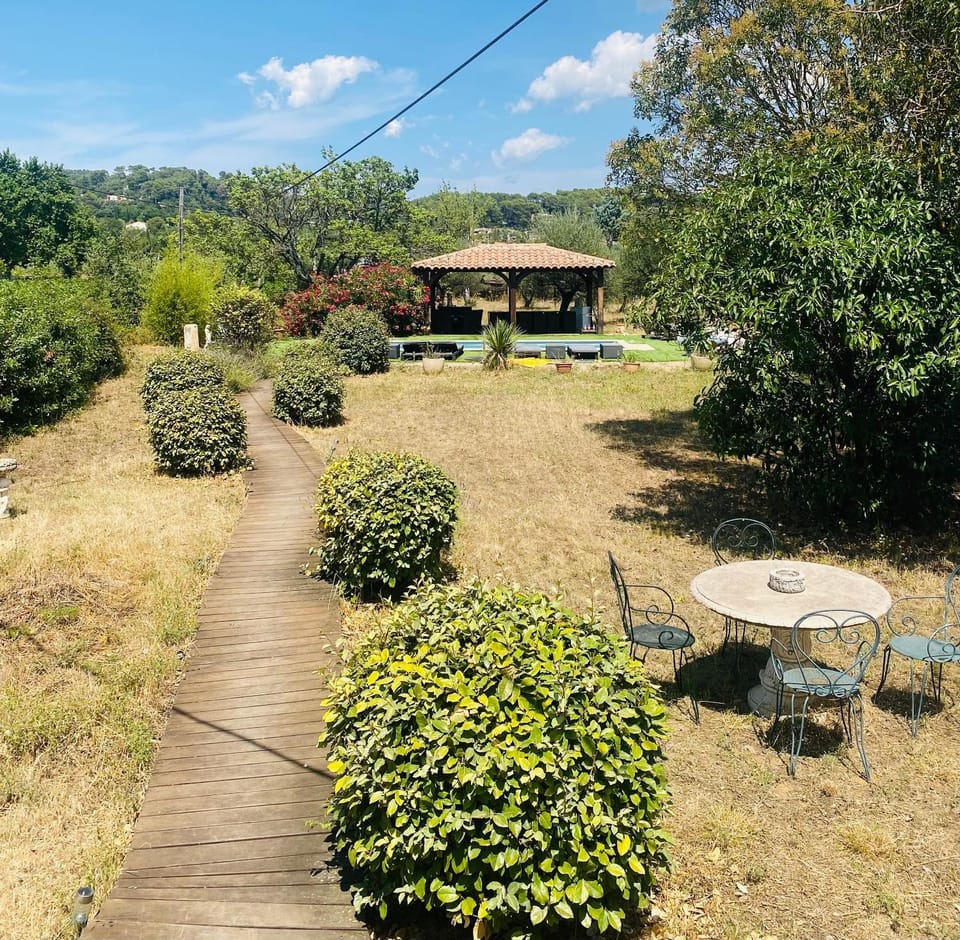 Natural landscape, Garden, Dining area, Garden view