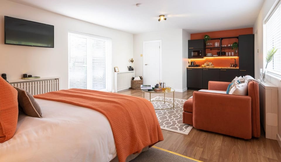 Kitchen or kitchenette, Living room, Photo of the whole room, Seating area