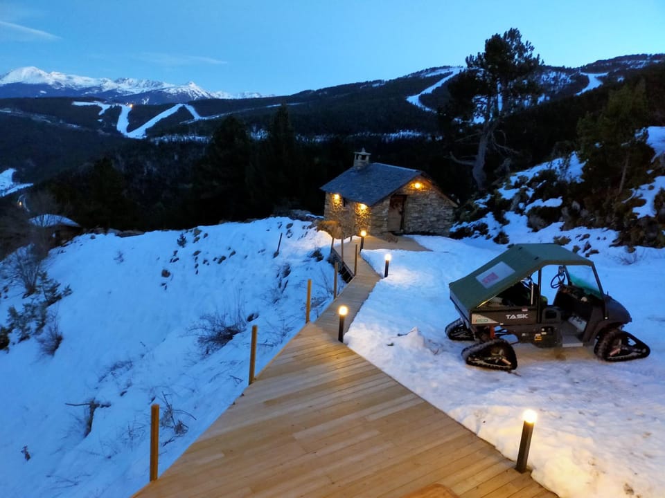 Night, Natural landscape, Winter