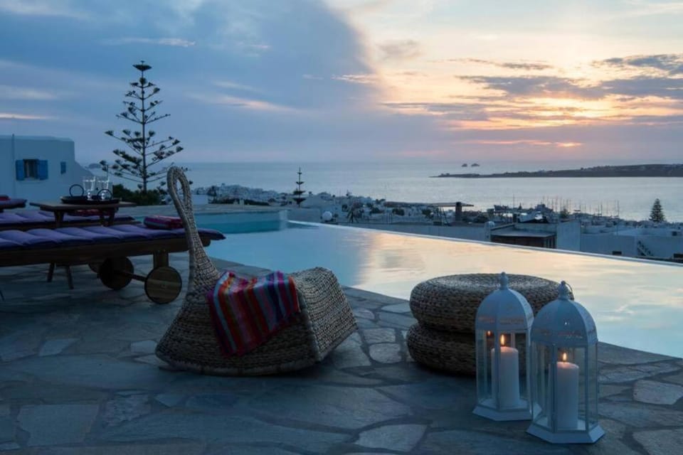 Swimming pool, Sunset