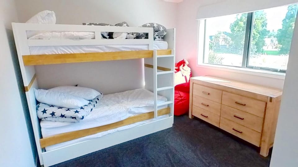 Bedroom, bunk bed, furniture, storage