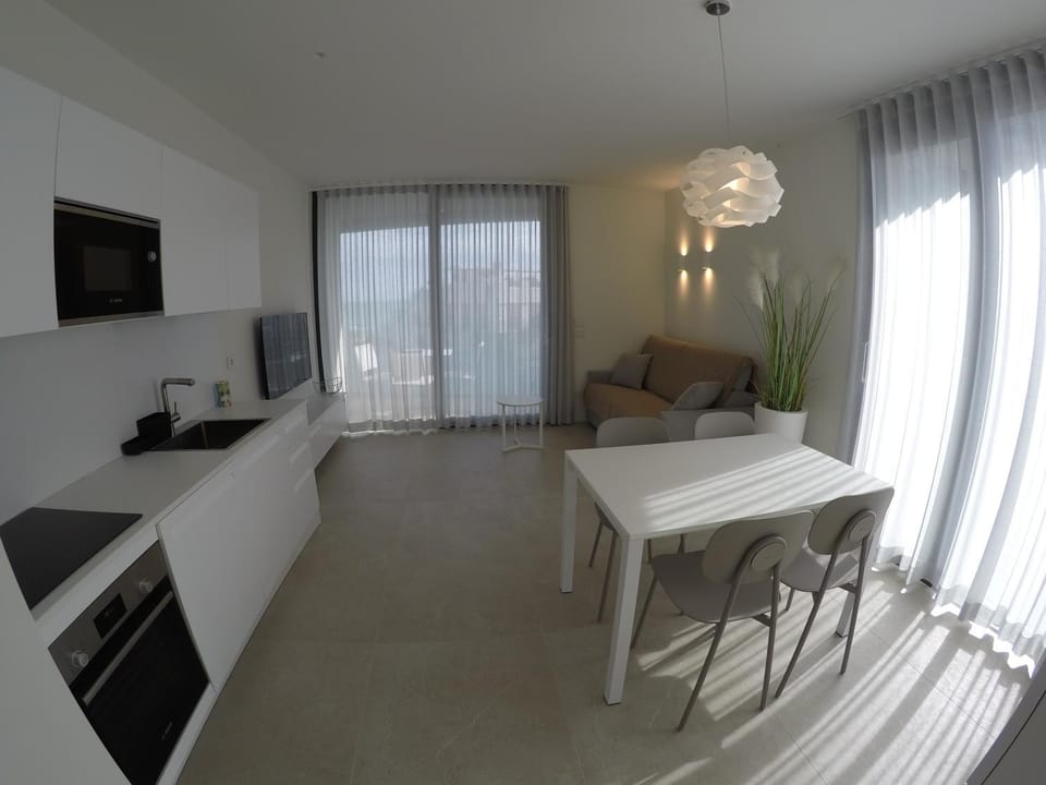 Living room, kitchen