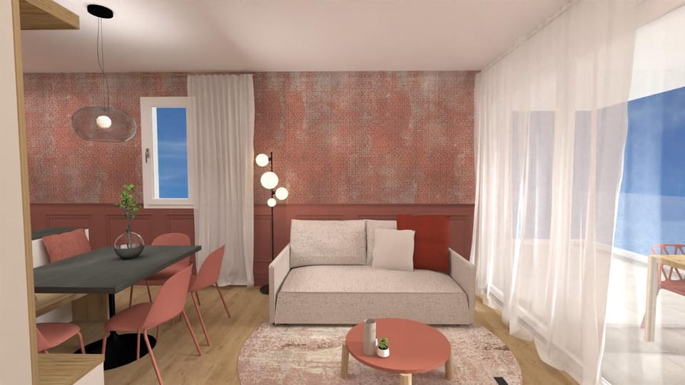 Balcony/Terrace, Living room, Photo of the whole room, Seating area, Dining area