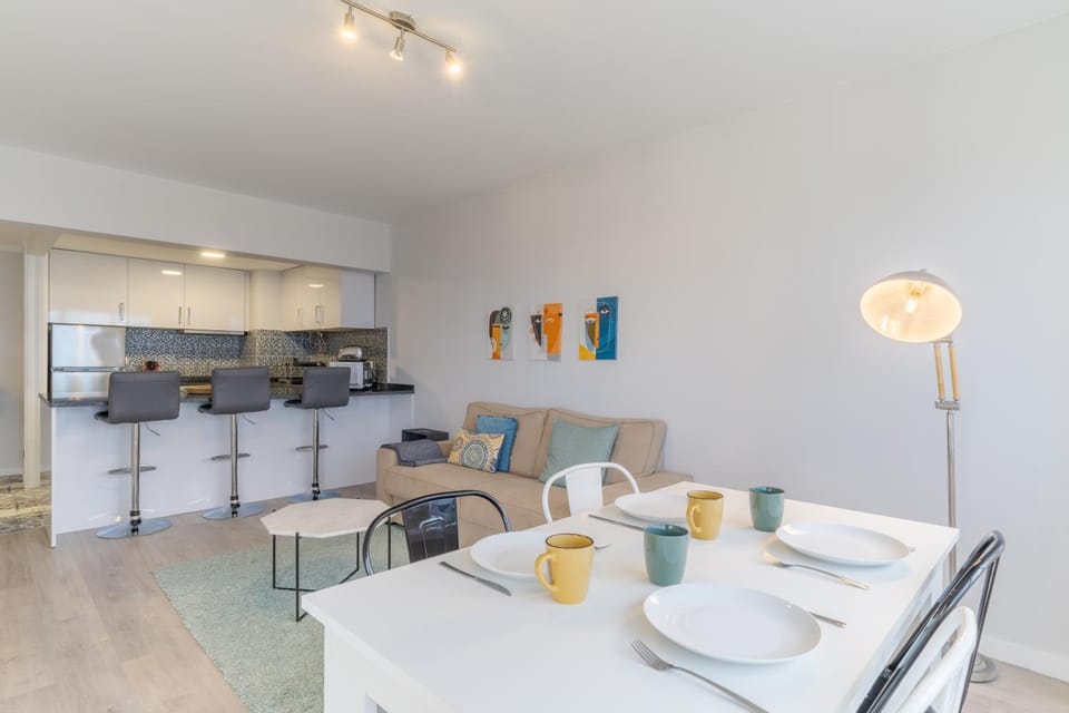 Living room, kitchen