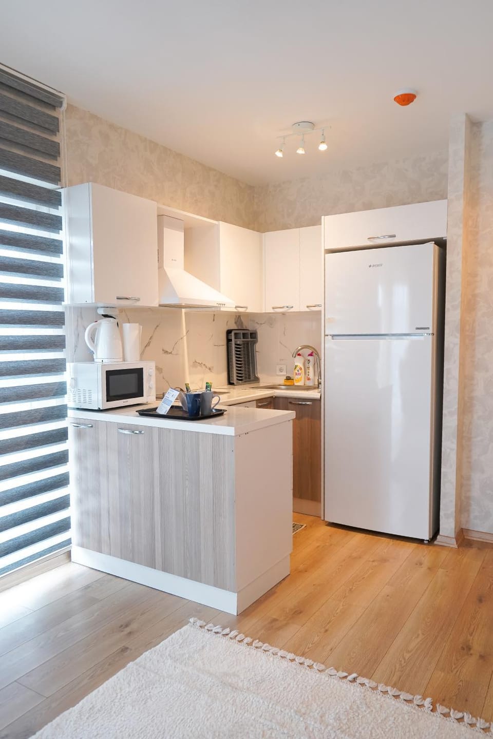 Kitchen or kitchenette, oven, stove, toaster