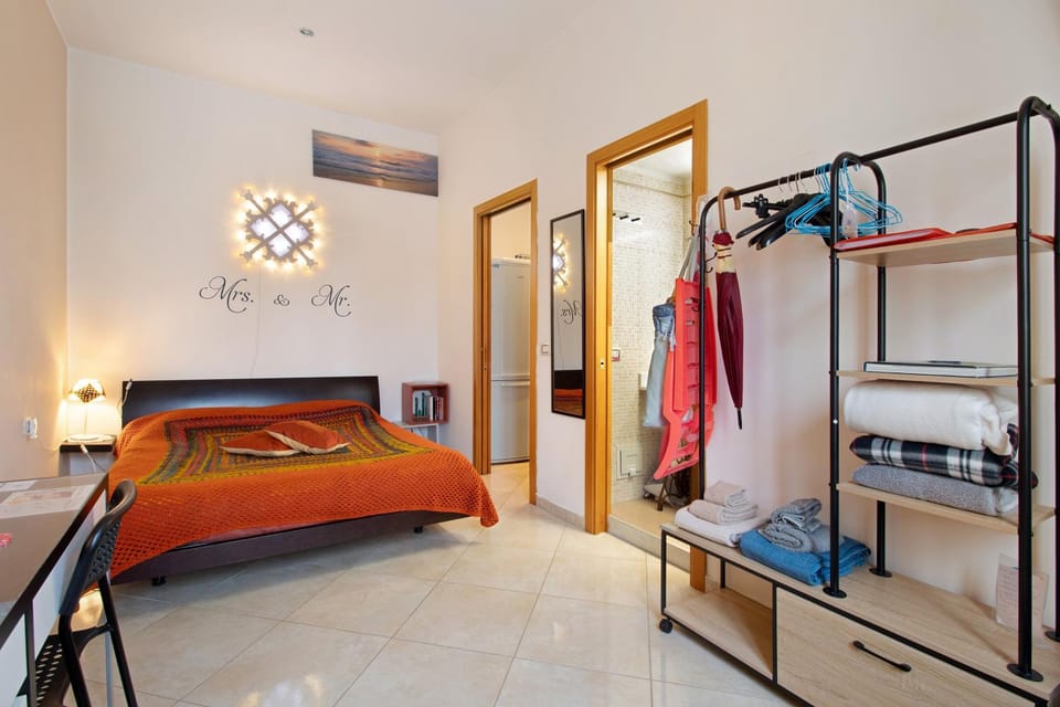Property building, Living room, Bedroom