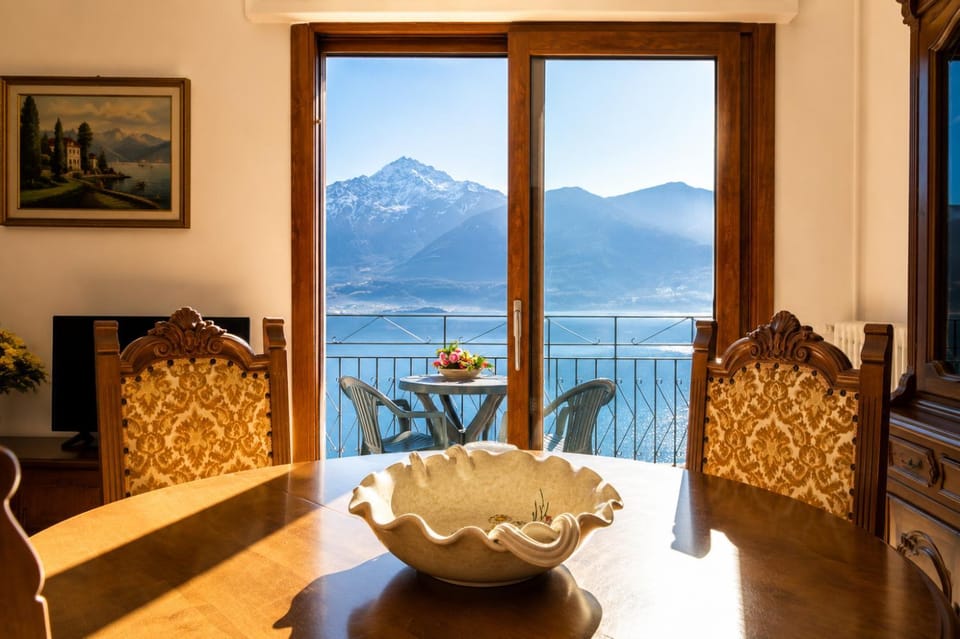 Natural landscape, Living room, Seating area, Dining area, Lake view, Mountain view