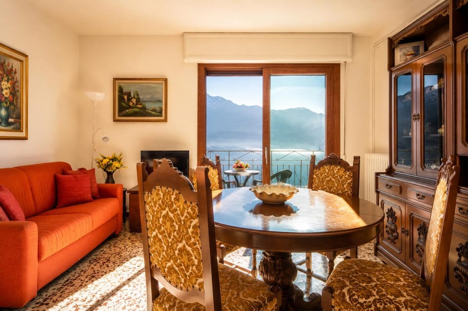 Natural landscape, Living room, Seating area, Dining area, Lake view, Mountain view