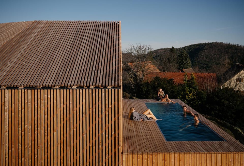 Natural landscape, Mountain view, Pool view, Swimming pool