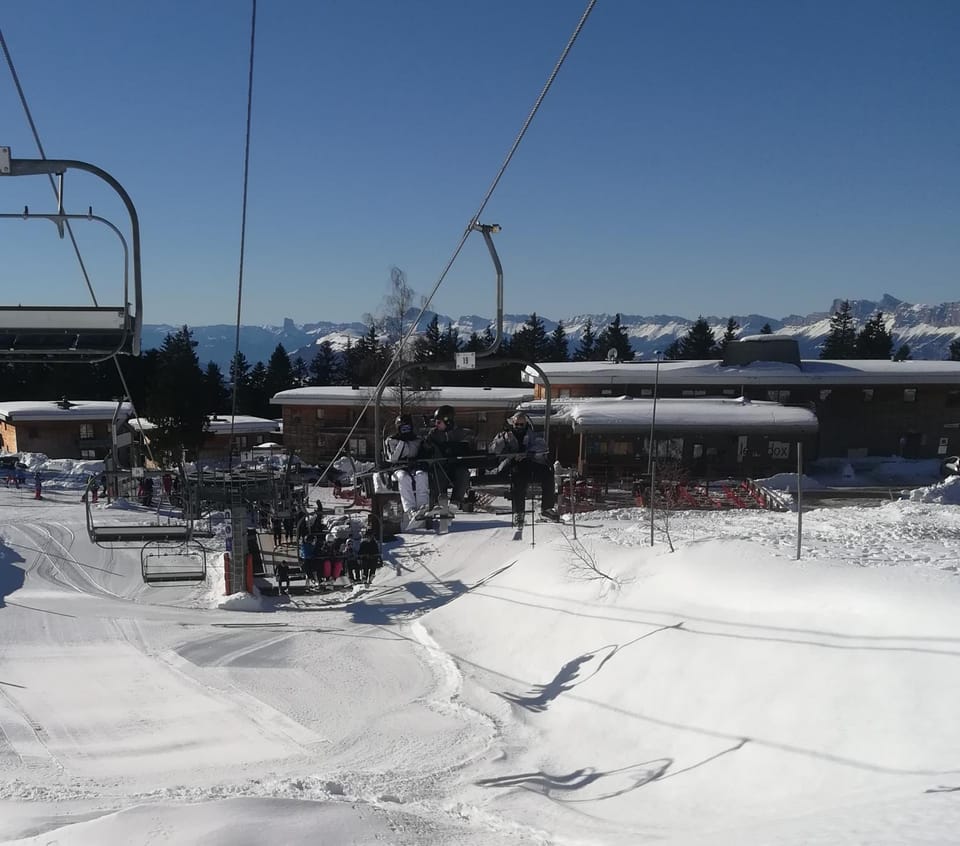 Natural landscape, Winter, Skiing