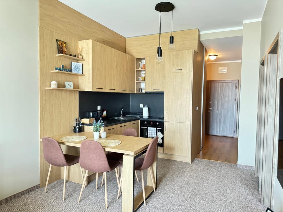 Kitchen or kitchenette, Dining area, oven, stove
