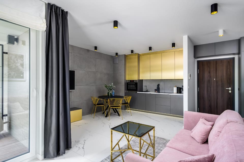 Kitchen or kitchenette, Living room, Dining area