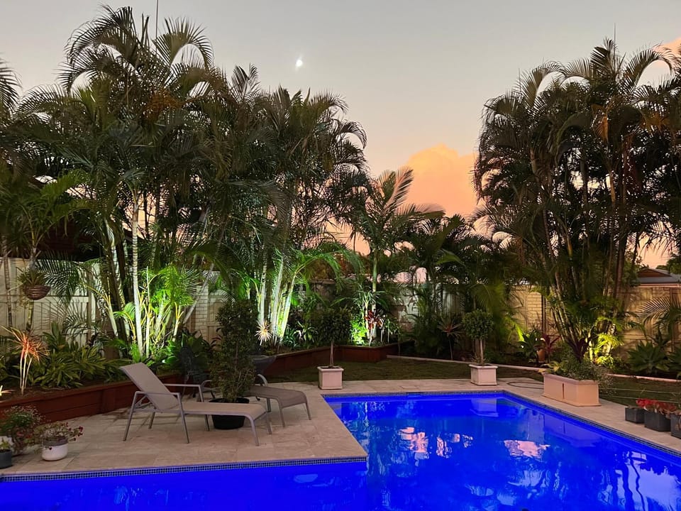 Swimming pool, Sunset