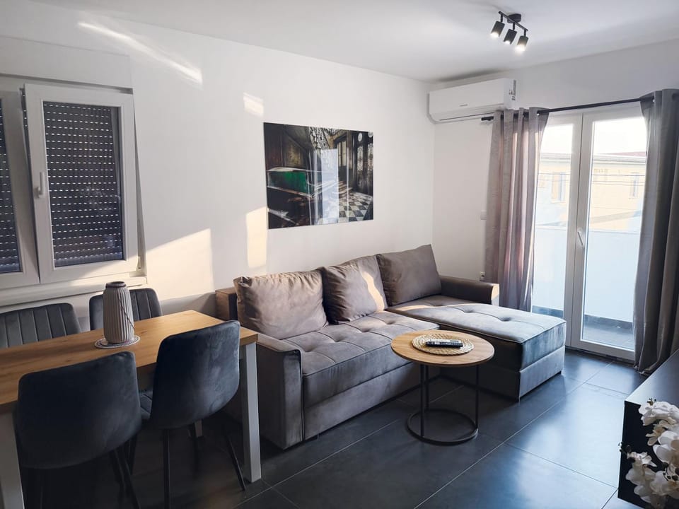 Living room, Seating area, Dining area, air conditioner
