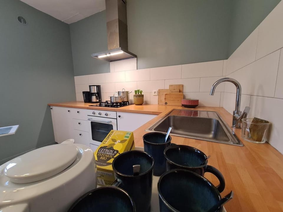 Coffee/tea facilities, Kitchen or kitchenette, stove, toaster