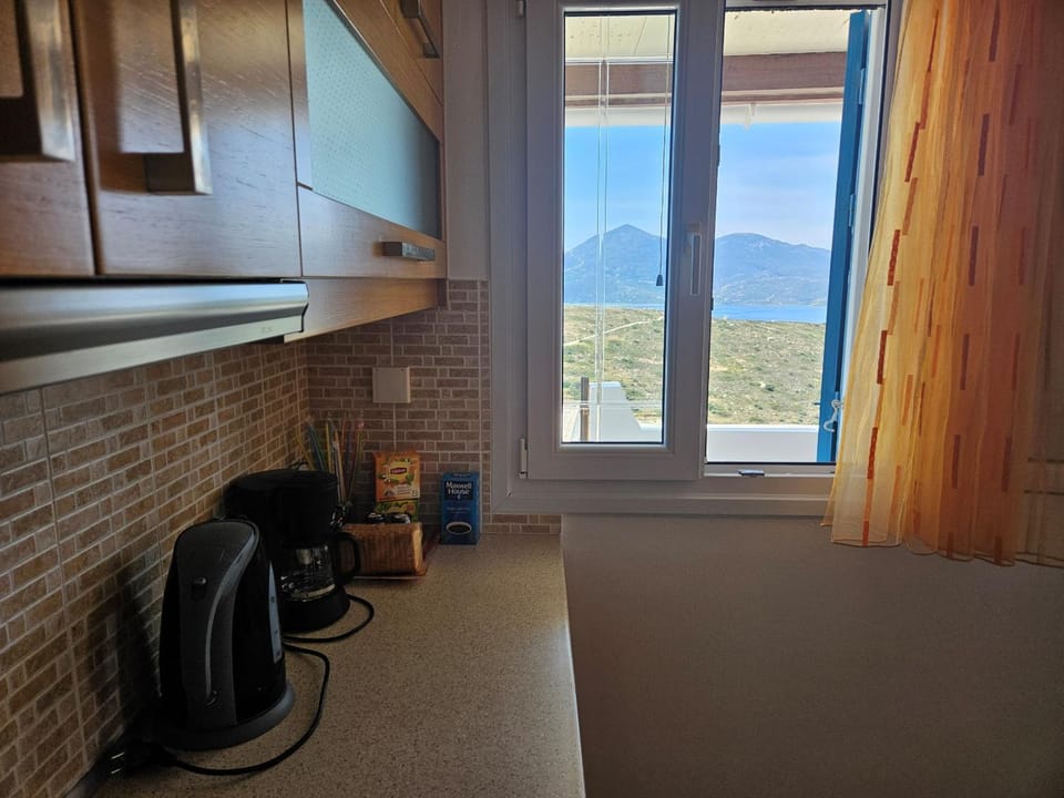 Natural landscape, Coffee/tea facilities, Kitchen or kitchenette, Sea view, stove