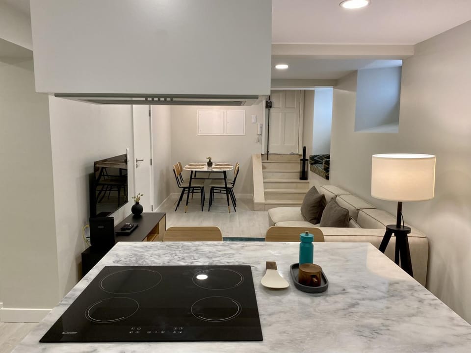 Living room, kitchen