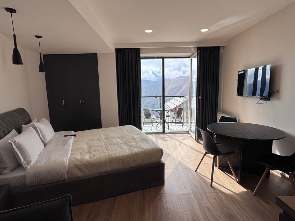 Bed, Living room, Photo of the whole room