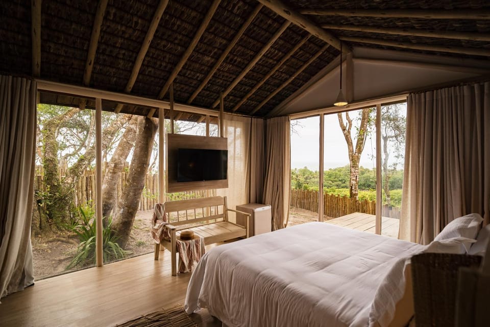 Bed, Natural landscape, View (from property/room), Bedroom
