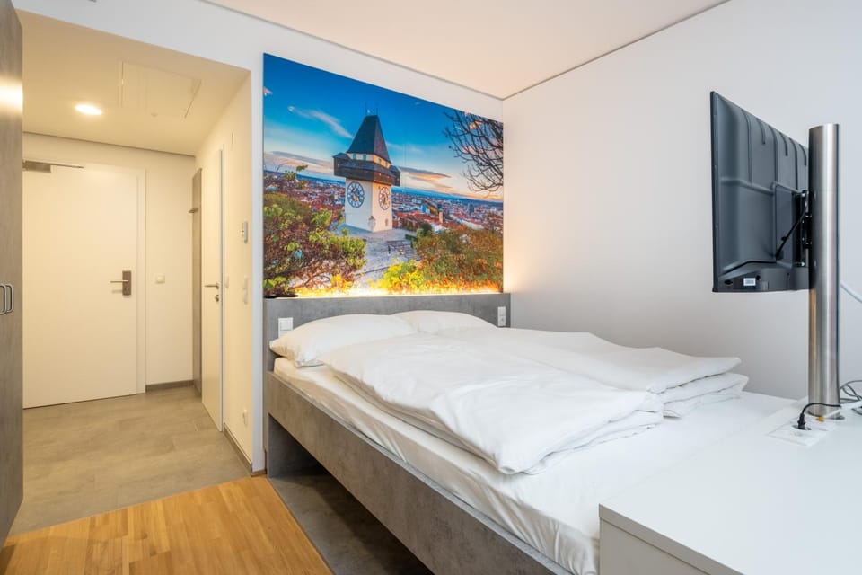 Bed, TV and multimedia, Photo of the whole room, Bedroom