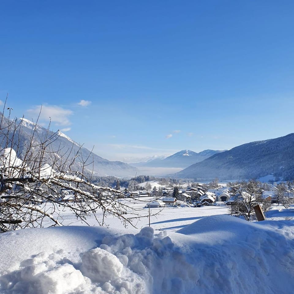 Day, Natural landscape, Winter, Mountain view