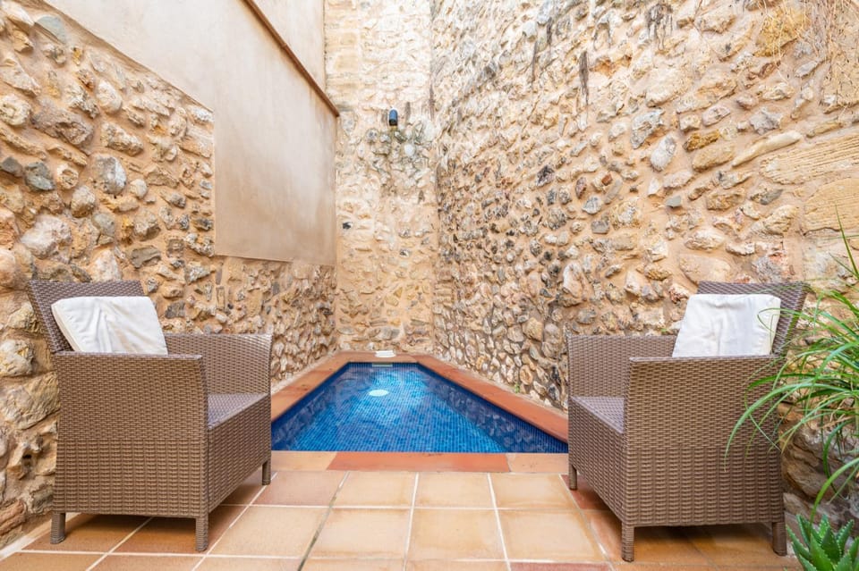 Property building, Living room, Swimming pool