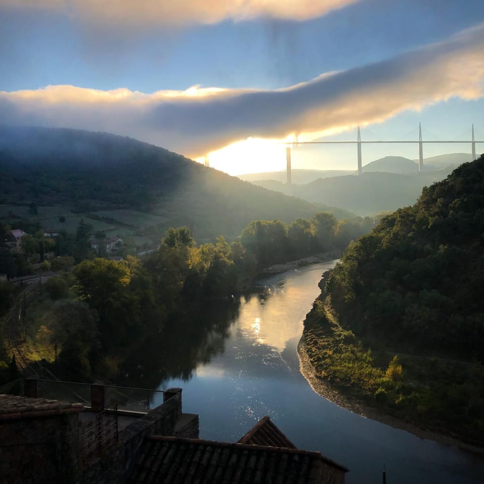 Nearby landmark, Natural landscape, River view, Sunset