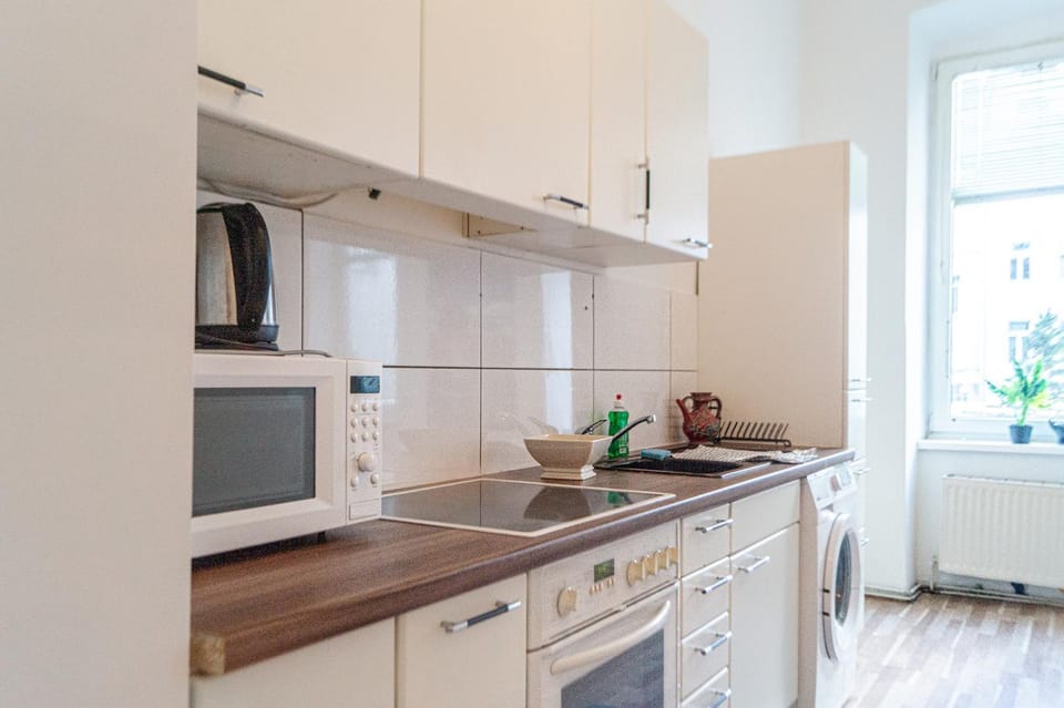 Kitchen or kitchenette, stove, toaster
