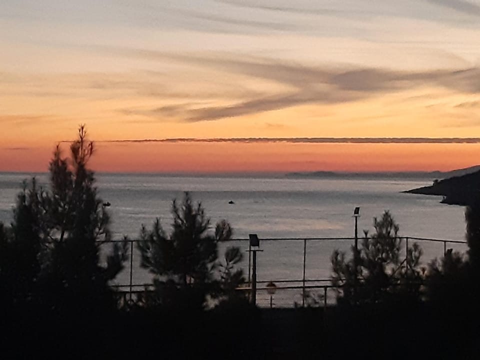 Natural landscape, Sea view, Sunset