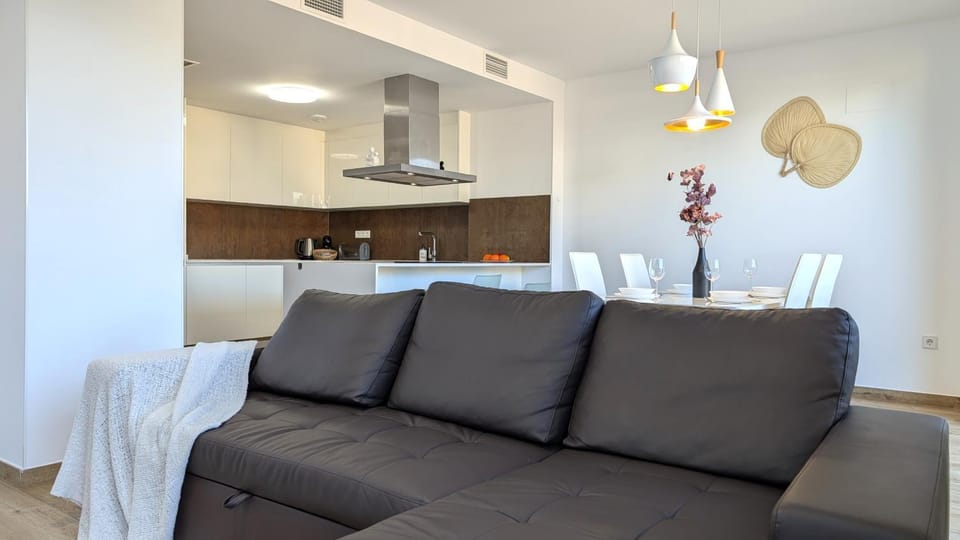 Kitchen or kitchenette, Living room, Dining area