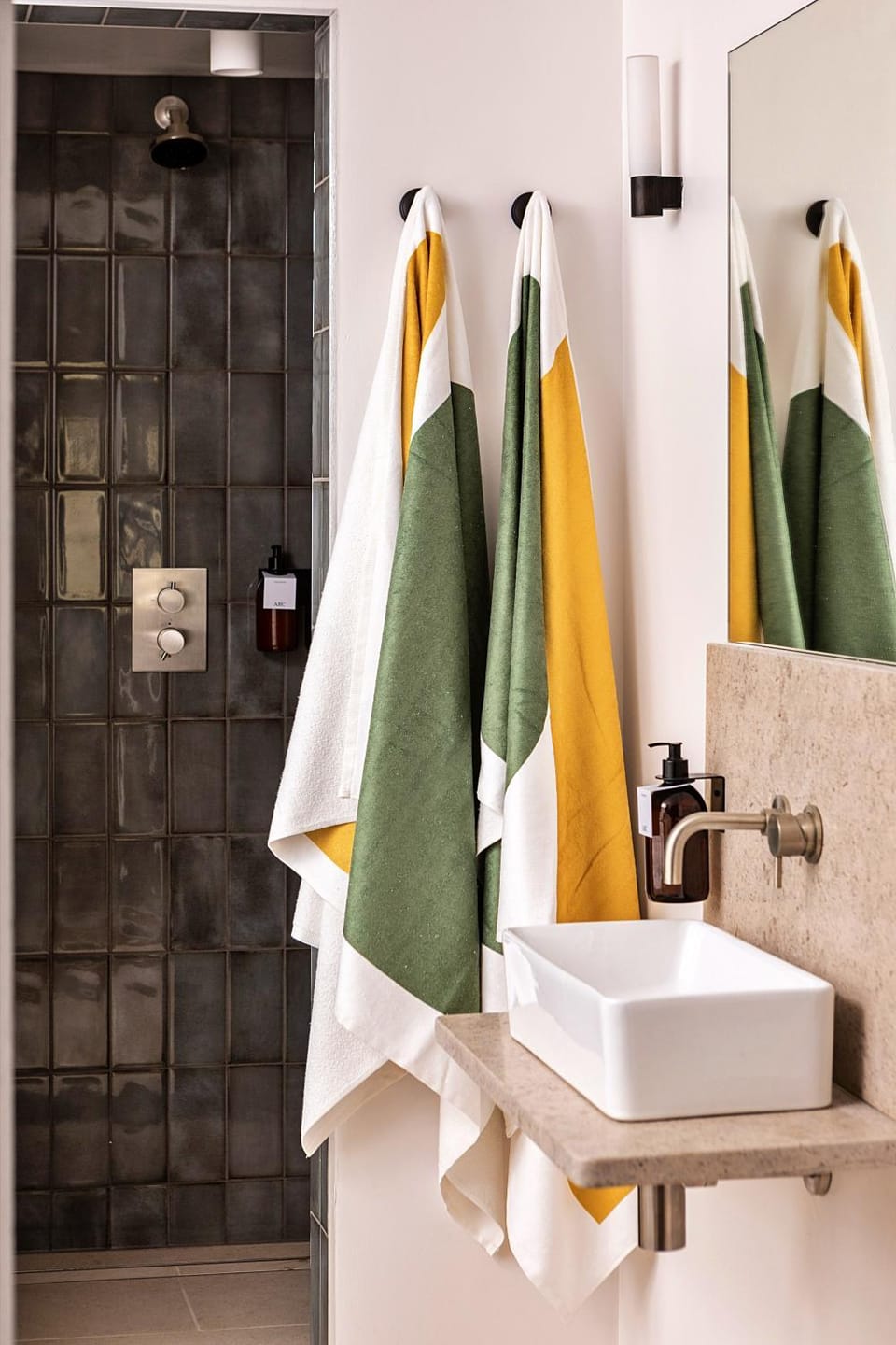 Shower, towels, towels