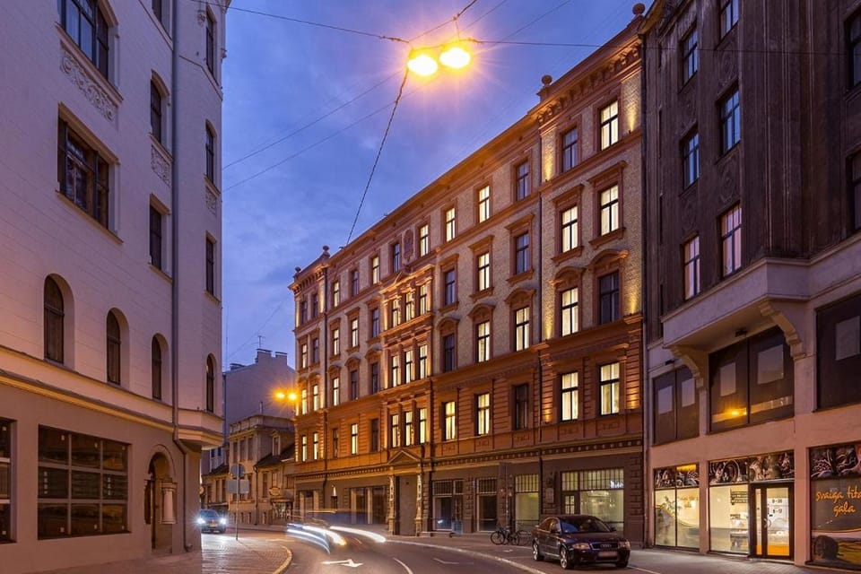 Property building, Night, Street view